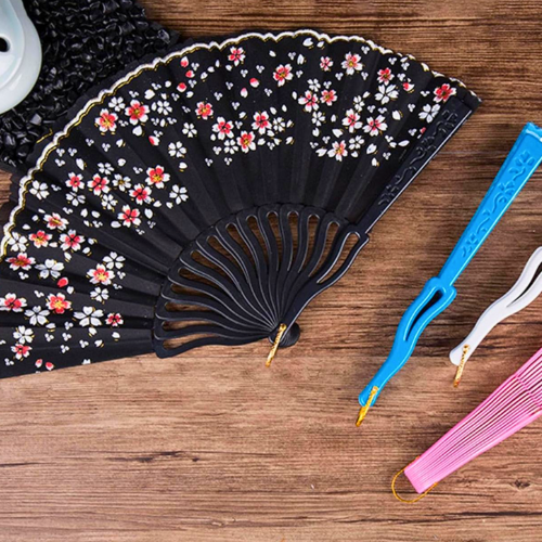 💙 Abanico Decorativo Floral – Estilo y Frescura