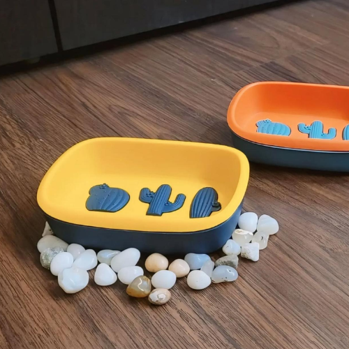 🌵🧼 Jabonera Plástica con Diseño de Cactus – Drenaje Antihumedad