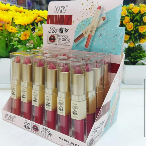 💄 Labial 2 en 1 Ushas – Lipstick & Lip Gloss