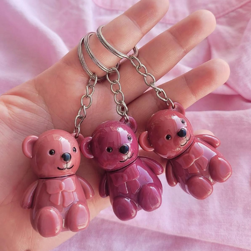 Brillo Labial en Llavero Oso – Colores Surtidos