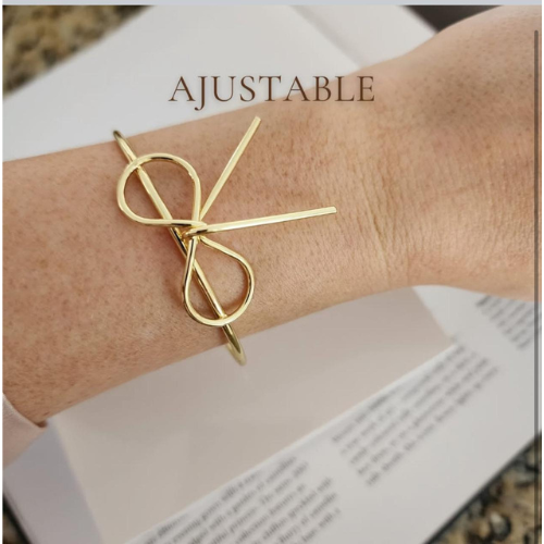 Pulsera Lazo Dorado Elegante