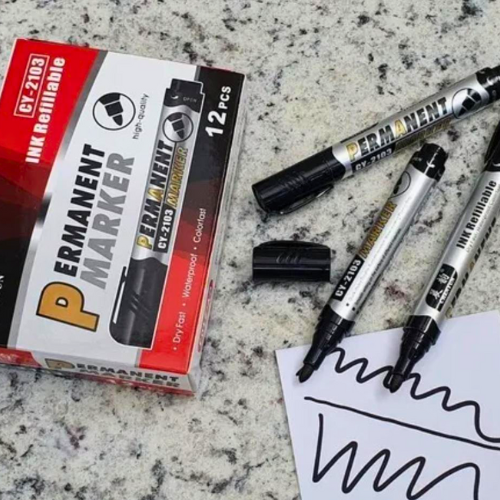 Marcador Permanente Punta Redonda – Color Negro