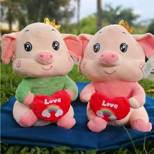 Peluche Cerdito con Corazón Love – 40 cm