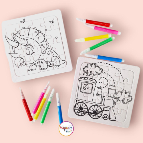 Rompecabezas para Colorear con Marcadores -Multi Caritas