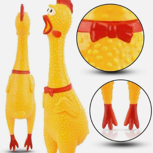 🐔✨ Pollo de Goma Antiestrés con Sonido