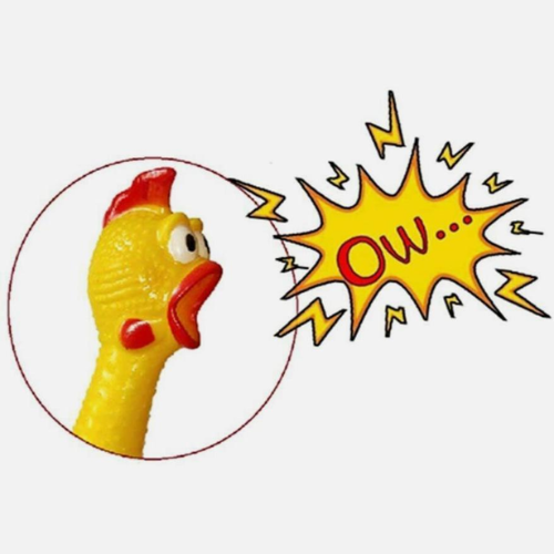 🐔✨ Pollo de Goma Antiestrés con Sonido