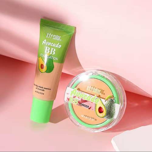 Set BB Cream + Polvo Compacto – S.F.R Color (Aguacate / Sandía)