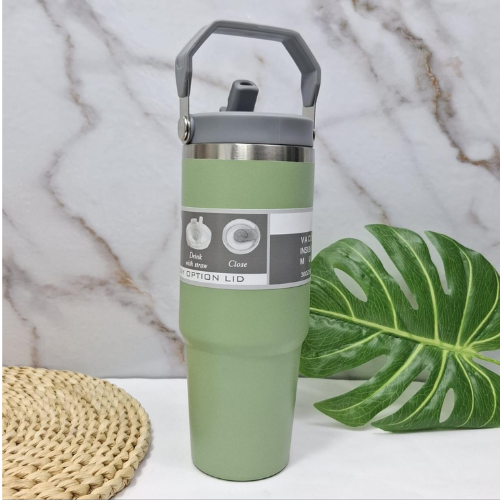 Vaso Térmico de Acero Inoxidable con Tapa y Pitillo – 900 ml