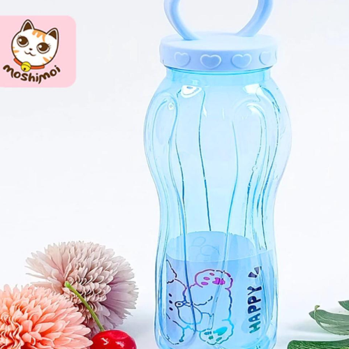 Botellas Plásticas con Tapa en Forma de Corazón – Colores Surtidos