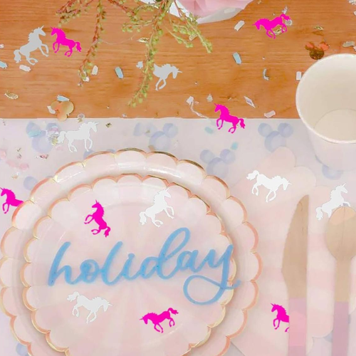 🦄✨ Confeti Metalizado Unicornio – Colores Surtidos