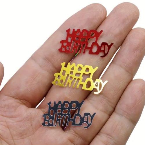 🎉 Confeti Metálico “Happy Birthday” – Colores Surtidos