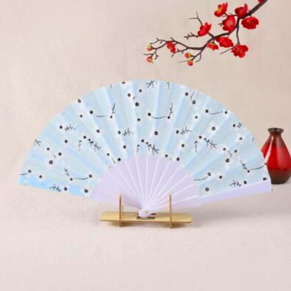 💙 Abanico Decorativo Floral – Estilo y Frescura