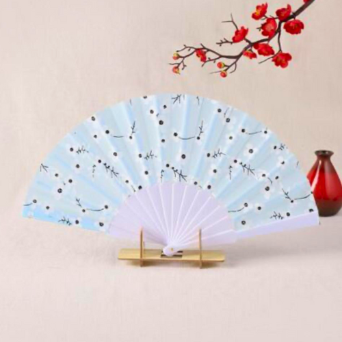 💙 Abanico Decorativo Floral – Estilo y Frescura
