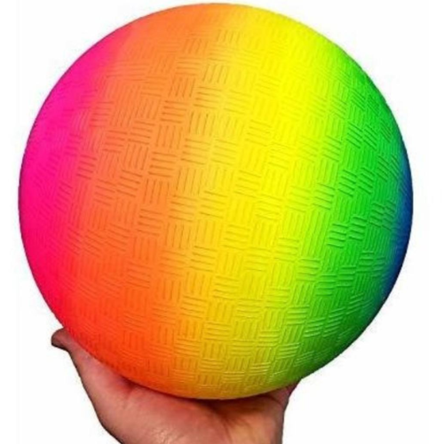 Pelota Plástica Multicolor – Diseño Arcoíris 🌈