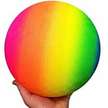 Pelota Plástica Multicolor – Diseño Arcoíris 🌈