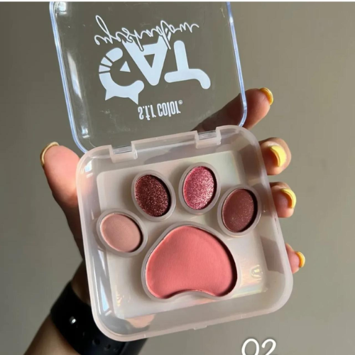 Paleta de Sombras Huellita – 5 Tonos Nude y Brillantes