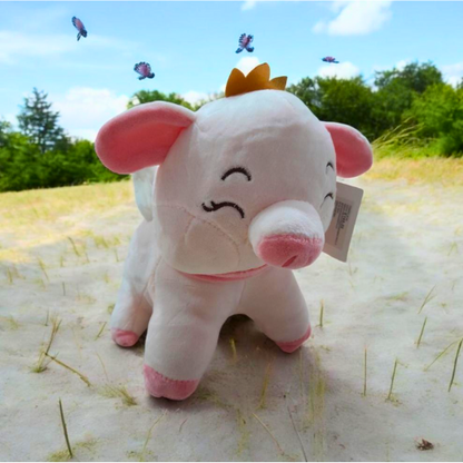 Peluche Cerdito Ángel con Corona – Suave y Tierno