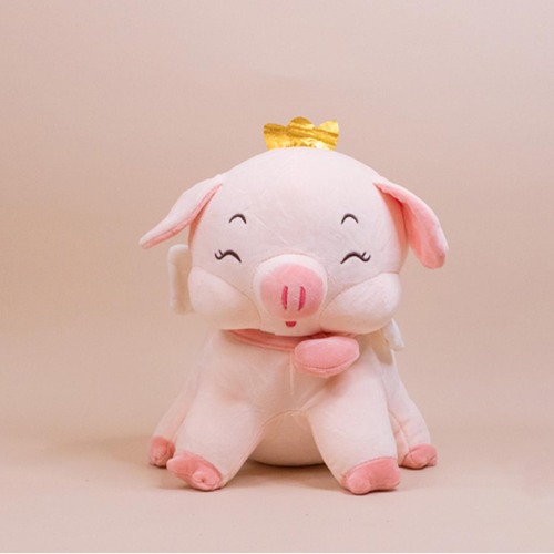 Peluche Cerdito Ángel con Corona – Suave y Tierno