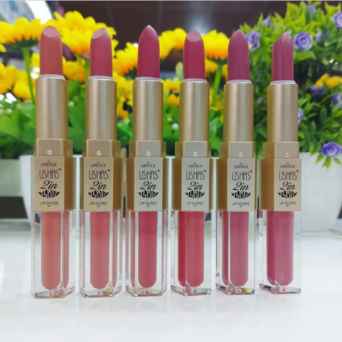 💄 Labial 2 en 1 Ushas – Lipstick & Lip Gloss