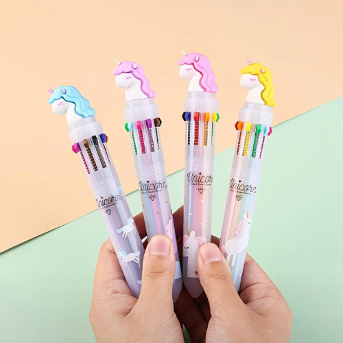 Esfero multicolor unicornio – 10 tintas en 1