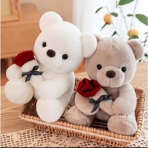 Osito de Peluche con Rosa – Colores surtidos