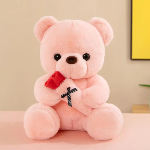 Osito de Peluche con Rosa – Colores surtidos