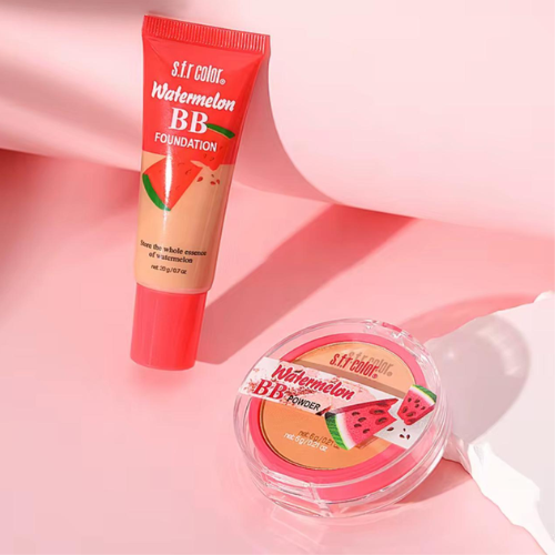 Set BB Cream + Polvo Compacto – S.F.R Color (Aguacate / Sandía)