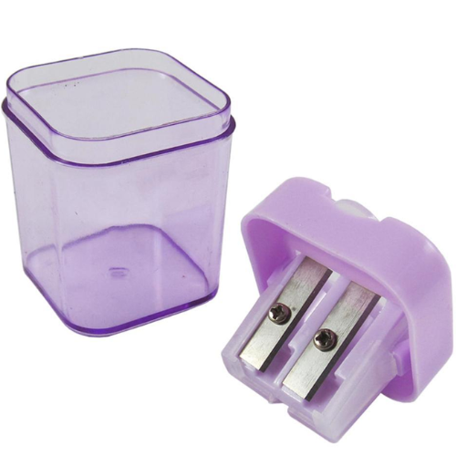 💜 Sacapuntas Escolar con Tanque – Doble Uso