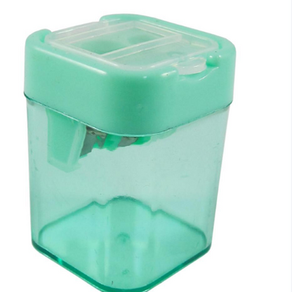 💜 Sacapuntas Escolar con Tanque – Doble Uso