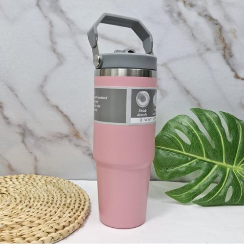 Vaso Térmico de Acero Inoxidable con Tapa y Pitillo – 900 ml