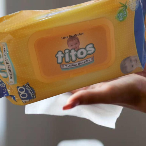 Toallitas Húmedas Titos con Aloe Vera – 100 Unidades